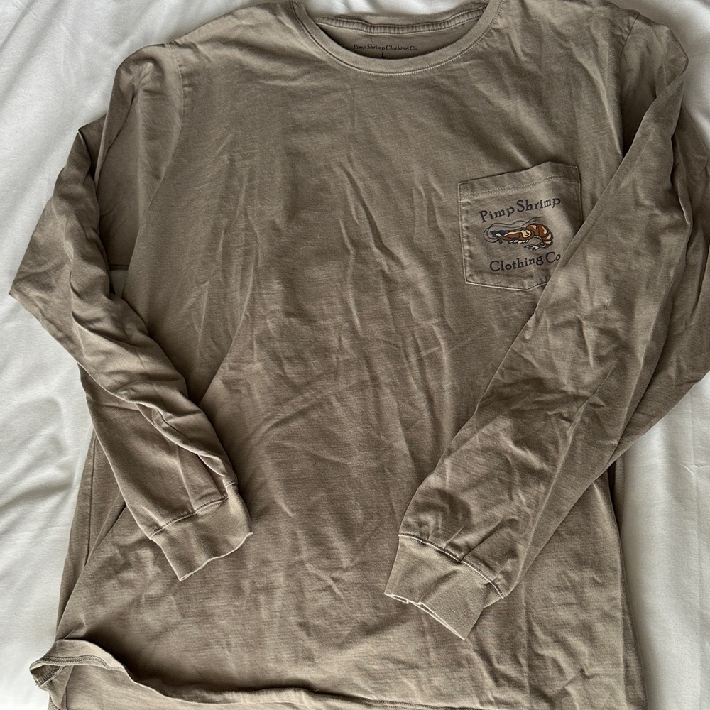 Men's Beige Long Sleeve Tee